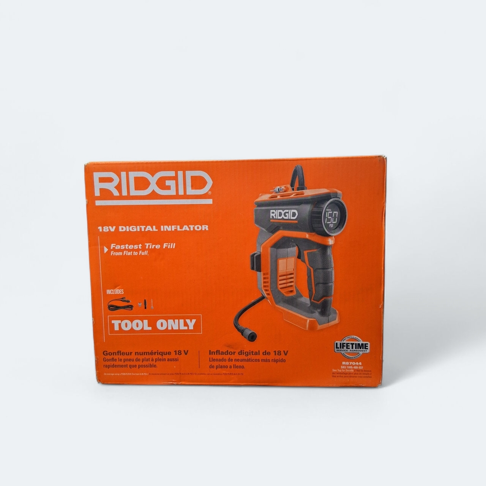 Ridgid 18V Digital Inflator Tool Only – Orange/Black